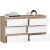 Akord CL100 6-Drawer Dresser, Sonoma Oak and White Finish