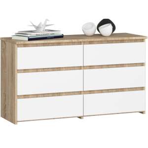 Drawer chest of drawers cl100 6 pieces sonoma oak / white