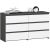 Akord CL100 6-drawer dresser, graphite grey and white