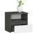 Akord CL1 graphite grey and white nightstand with open drawer