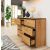 Comodă Akord K120 cu 6 sertare, finisaj Stejar Craft, în decor de living