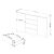 Akord CLP 160 cm Tálalószekrény Méretdiagram