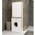 FIN P180_64 Sonoma Oak and White Washing Machine Cabinet in bathroom setting