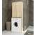 FIN Sonoma Oak Washing Machine Cabinet P180_64 in bathroom setting
