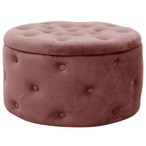 ALIA Púder Pink Velvet Storage Ottoman