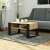 DOMI coffee table P45_92 - oak/black, modern coffee table with shelf, black metal frame, oak top, living room furniture