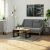 Akord Domi coffee table in living room setting, walnut craft and black finish