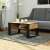 DOMI coffee table P45_92 - oak craft/black, with shelf, modern design, living room furniture, in a living room setting