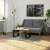 DOMI coffee table P45_92 - oak craft/black, with shelf, modern design, living room furniture, in a living room setting