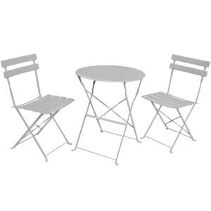 Akord Orion Balkonkészlet Szürke: Asztal + 2 Fém Szék, Összeszerelendő