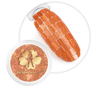 Hologram secret No.04 körömdísz, narancssárga holografikus csillám, köröm díszítés, köröm design, manikűr, pedikűr, körömlakk, gél lakk, műköröm - Nono