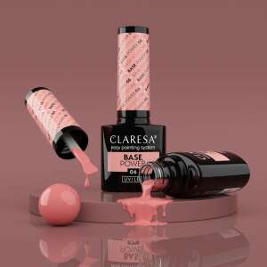 Claresa Base Power 06 bază pentru unghii gel UV/LED, sistem de aplicare ușor, culoare roz, sticlă de lac de unghii - Unghii artificiale cu gel