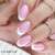 Claresa Base Power 07 UV/LED lakier żelowy, różowy podkład do naturalnych paznokci, łatwy system malowania, pokazany na paznokciach z francuskim manicure