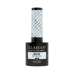 Claresa Base Power 10 UV/LED gel, sistem de vopsire ușor, bază pentru unghii, transparent, aspect natural, manichiură franceză, babyboomer, aplicare rapidă, fără lipire, aderență perfectă, fără acid metacrilic și acrilic, pentru toate tipurile de unghii, manichiură, pedichiură - Unghii artificiale cu gel