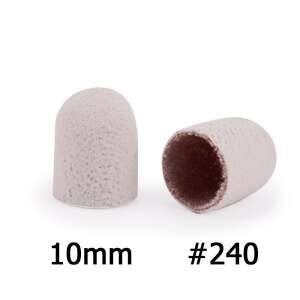 AlleMed Pedikűr csiszolósapka, Fehér, 10mm, #240 szemcseméret, 2 db-os csomag - Pedikűr csiszolófej