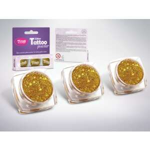 Tyiss csillámpor szett 3 db 2,5 ml-es arany színben - Körömdíszítő csillámpor