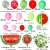 Комплект арка от балон, Плодове, зелено и червено, 110 бр. 98136003