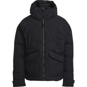 Adidas Big Baffle men's black puffer jacket, front view - Fashion & Clothing