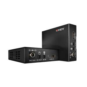 LINDY HDBaseT HDMI & IR - PoC Extender 70m, предавател и приемник, черен - Превключвател KVM
