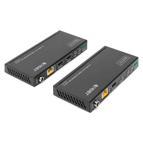 Digitus DS-55508 HDMI extender KIT 150m, unități de transmisie și recepție, vedere înclinată