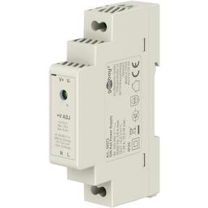 Goobay 59573 DIN Schienen Netzteil 12V - 1.25A (15W), weiß, IP20 - Goobay