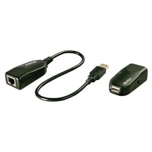 Lindy 42693 Extender USB-A, Extender USB 2.0 Cat.6 de 50m, Extender USB prin cablu Ethernet, Extender de rețea pentru dispozitive USB - Switch-uri KVM