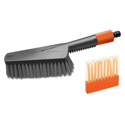 Gardena Cleansystem Soft mosókefe M-nyéllel, ideális érzékeny felületekhez, mint kerékpárok, motorkerékpárok, kerti bútorok, redőnyök és redőnyök tisztításához