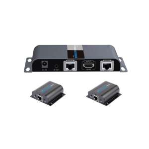 Techly 028184 HDMI Extender UTP kábelen, 40m hatótávolság, adó és vevő egységek - Techly