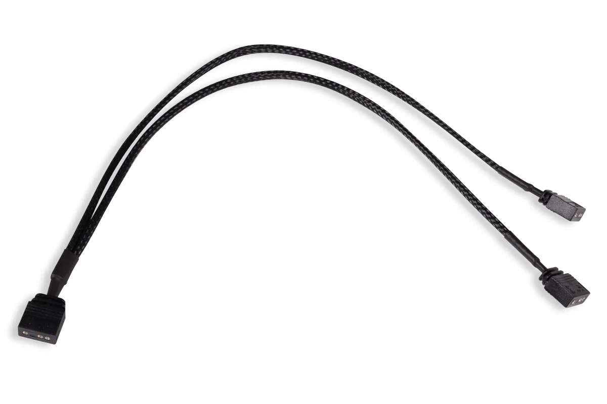 Alphacool Y-Splitter ARGB 3-Pin La 2x 3-Pin 30cm - Negru