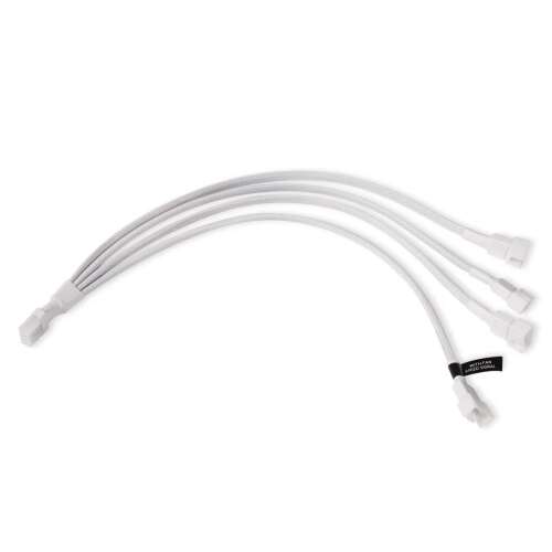 Kabel rozgałęźny Alphacool 4-pin PWM, 4x 4-pin PWM rozgałęźnik wentylatora, biały, 30cm