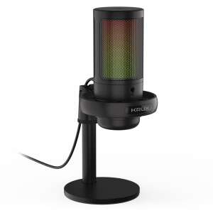 Krux Epic 1000S USB Kondensatormikrofon mit RGB-Beleuchtung, Schwarz - Mikrofone
