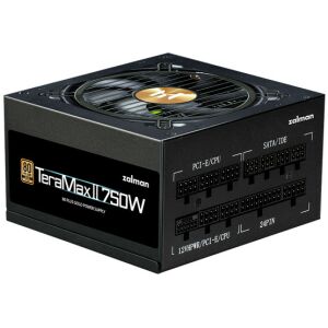 Zalman TeraMax II 750W 80+ Gold Zasilacz, widok pod kątem - Zalman