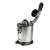 G3 Ferrari Citrus Juicer, stainless steel, black handle, open, angled view