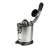 G3 Ferrari Citrus Juicer, stainless steel, black handle, open, angled view