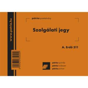 Szolgálati jegy, 50x2 lapos tömb, A/6 fekvő, Patria Nyomtatvány - Patria