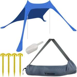 Trizand giant beach tent, blue, with carrying bag, stakes, and sand scoop - Inflatable Toy & Beach Toy