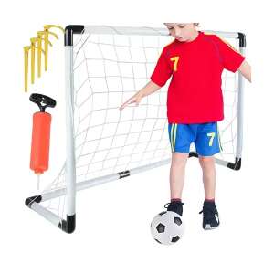 Trizand Set nogometnih golova s loptom i pumpom 120x40x80cm - Crna, Bijela 101389517 - Nonbrand