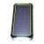 Emeszon® A+ 36000mAh solar power bank, black and green, front view, with LED light