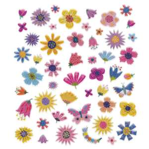 Avenir Kert Matricák - 50 db Bolyhos, Csillogó Matrica