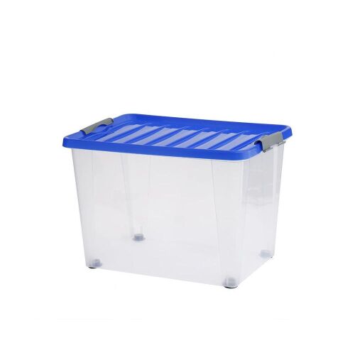 Heidrun 45L Clipbox Tárolódoboz kék fedéllel 