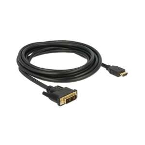 Cablu DELOCK DVI la HDMI, 3 metri, negru - Cabluri și accesorii