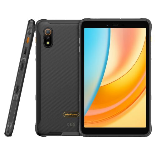 Ulefone Armor Pad Pro 8 hüvelykes strapabíró tablet, elöl, hátul és oldalnézet