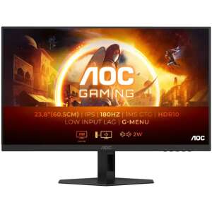 AOC Gaming 24G4XE 23,8 hüvelykes 180Hz IPS monitor, Full HD, HDR10, 1ms válaszidő, 2xHDMI/DisplayPort, hangszórók - AOC