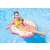 Intex 107cm donut pool float, pink with sprinkles, woman using it in the pool