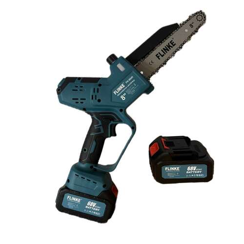 Bezdrôtová reťazová píla Flinke FK-8040 s 2 batériami, vodidlom 8 palcov, automatickým mazáním, LCD displejom