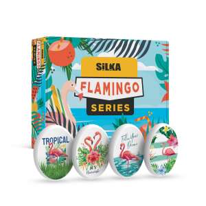 Silka Flamingo Series radírok, 36 db-os csomag, trópusi mintával - Radír
