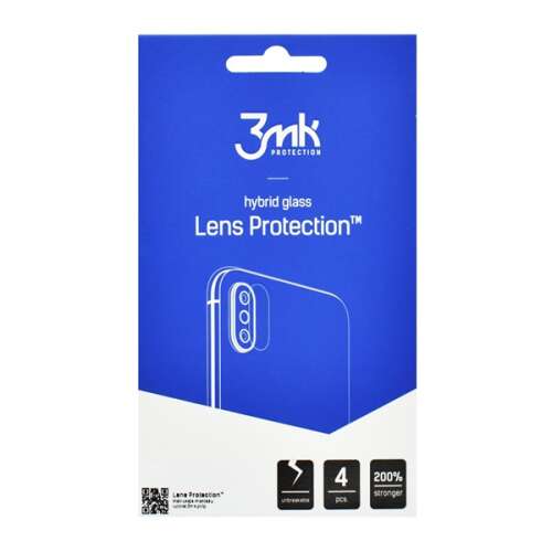 3MK Protection Lens Protection™ hibrid üveg kameravédő, 4 db, 200%-kal erősebb, karcálló, ultravékony, 0.2mm, 7H keménység - 3MK