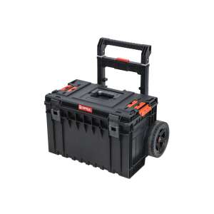 Qbrick System ONE Vario Rollender Werkzeugkasten, schwarz mit roten Akzenten, große Kapazität, robust, mobiler Stauraum - Qbrick System