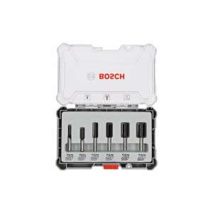 Set de freze Bosch, 6 bucăți, coadă 6 mm, pentru tăieturi precise în lemn, include freze de 6 mm, 8 mm, 10 mm, 12 mm, 15 mm și 20 mm - Accesorii pentru unelte