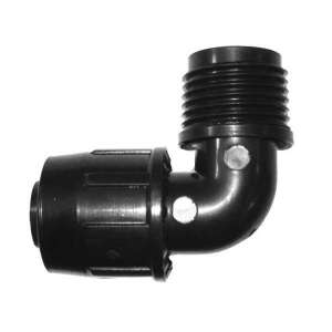 LPE 90 fokos könyök idom, 16mm x 1/2 hüvelyk, KM kúpos, külső menetes - Csatlakozó és kiegészítő